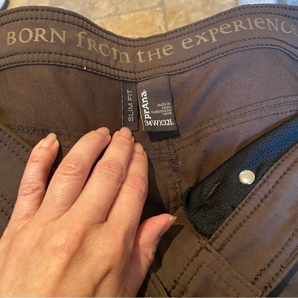PRANA Men Brown Slim Fit Pants Size 34x32 - Picture 7 of 12